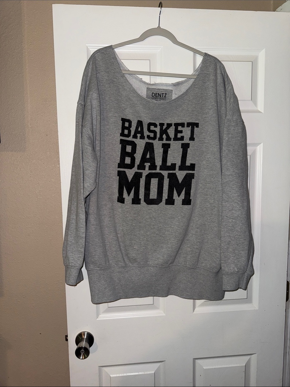 Grey "Basketball Mom" Pullover Sweatshirt